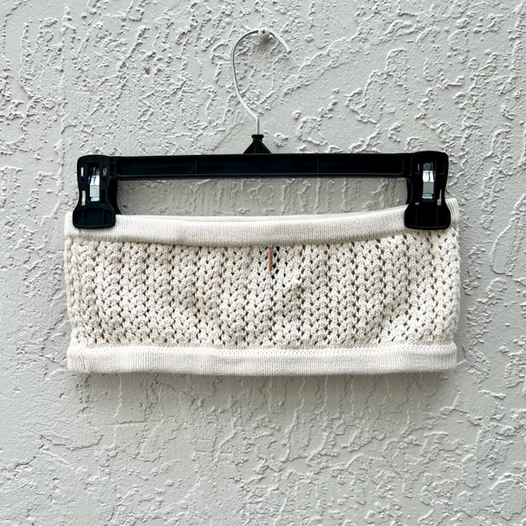 MISA matching set: crochet cream bra top and midi skirt XS - Picture 5 of 8